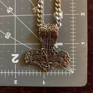 NWOT Mjolnir Viking 304 Stainless steel, 5mm Stainless steel 20"Cuban Link